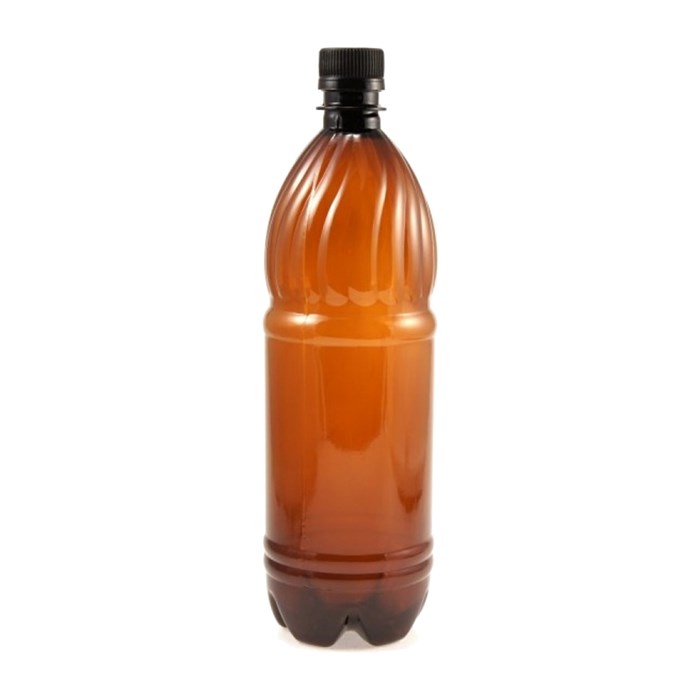 Бутылка пластиковая 1,0 литр темная - фото 23306