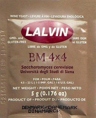 Дрожжи винные Lalvin BM 4x4, 5 гр.