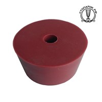 Пробка силиконовая конусная 45 (41-49 мм) красная с каналом