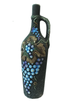 Бутылка грузинская глиняная "Виноград"