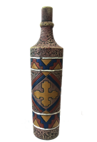 Бутылка грузинская глиняная "Ковер"