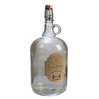 Бутылка "Венеция" 2 л с этикеткой из шпона "Наливка" - фото 10887