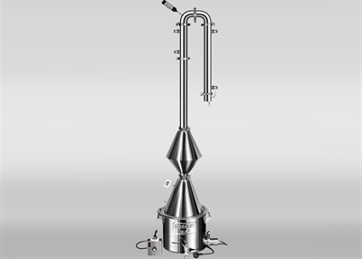 Дистиллятор Добрый Жар  "Абсолют X" + конус и лампа сталь  5 трубок   68л. + ТЭН - фото 14867