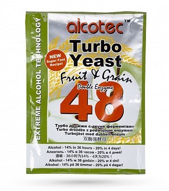 Турбо-дрожжи Alcotec 48 Turbo Fruit&amp;Grain 143 гр.