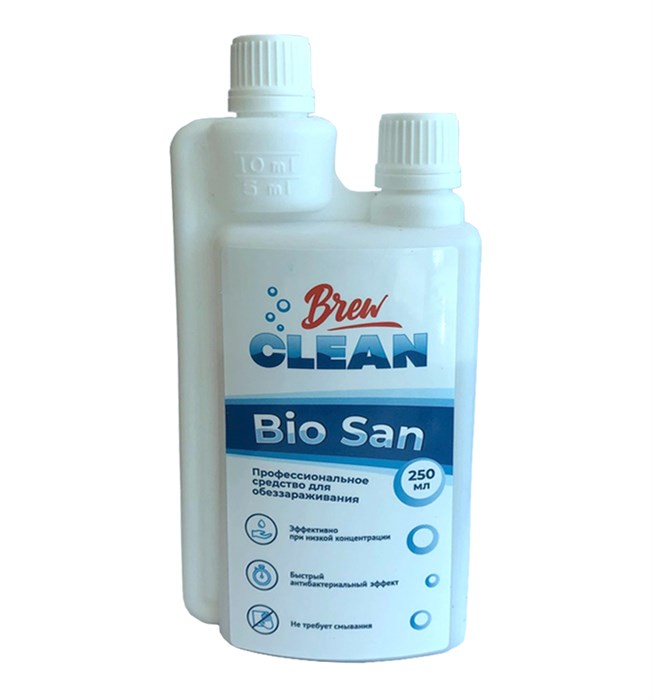 Кислотное средство с антибактериальным эффектом Brew Clean Bio San 240 мл - фото 23456