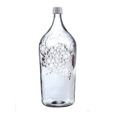 Бутылка 2 литра с виноградом прозрачное стекло - фото 4560