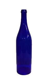 Бутылка 1 литр синее стекло - фото 8740