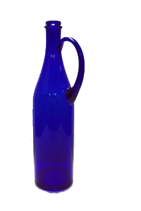 Бутылка 1 литр с ручкой синее стекло - фото 8755