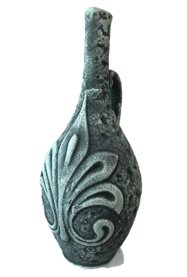 Бутылка грузинская глиняная "Цветок" - фото 9919