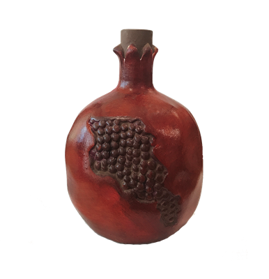 Бутылка грузинская глиняная "Гранат" - фото 9925