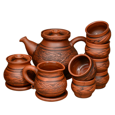 Чайный сервиз с рисунком на 6 персон - фото 9967