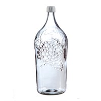 Бутылка 2 литра с виноградом прозрачное стекло