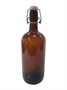 Бутылка с бугельной пробкой 1 литр коричневая - фото 21358