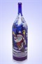 Бутыль "Четверть" 3 литра синее стекло ручная роспись 1443 - фото 4479