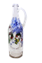 Бутылка 1 литр прозр. стекло с ручкой ручная роспись 1224 - фото 8758